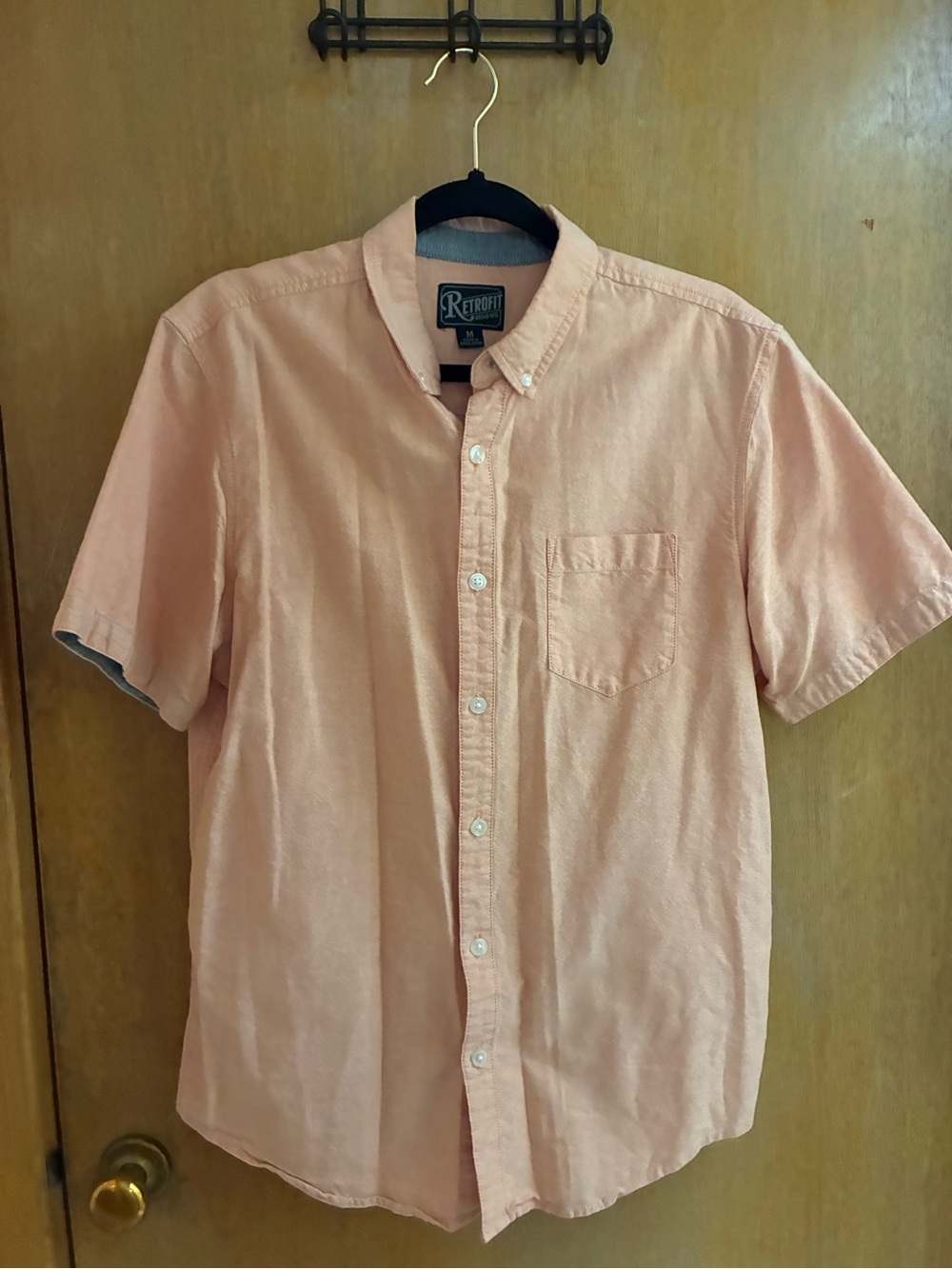 Men’s Retrofit Salmon Shirt with Collar